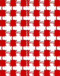 Crimson Plaid Splatter Rug