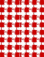 Crimson Plaid Splatter Rug