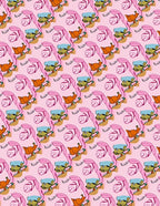 Pink Cartoon Character Pop Art Rug