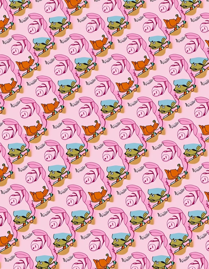 Pink Cartoon Character Pop Art Rug