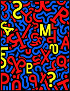 Bold Red Blue Yellow Alphabet Collage Rug