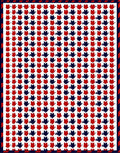 Classic Red Blue Houndstooth Check Rug