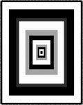 Monochromatic Nested Squares Illusion Rug