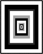 Monochromatic Nested Squares Illusion Rug