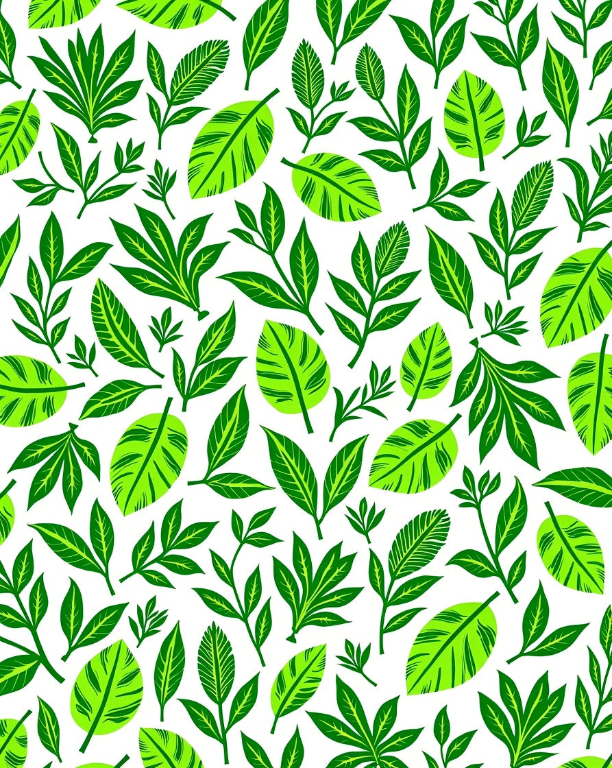 Vibrant Lime Green Leafy Branches Rug