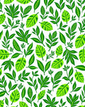 Vibrant Lime Green Leafy Branches Rug