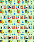Colorful Alphabet Blocks Repeating Layout Rug