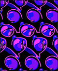 Vibrant Pink Blue Swirl Graphic Rug