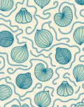 Aqua Botanical Swirl Garden Rug