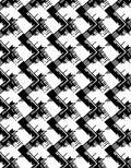 Black White Zig Zag Geometric Stripe Rug