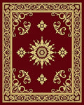 Gilded Ornate Bloom Border Rug