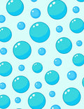 Aqua Blue Floating Bubbles Rug