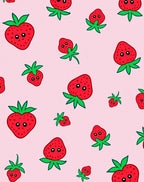 Playful Red Strawberry Patch Rug