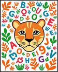Playful Lion Cub Alphabet Jungle Rug