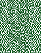 Emerald And White Interlocking Abstract Rug