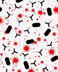 Red Antibody Cell Invasion Graphic Rug