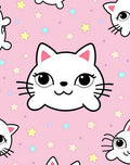 Pink Pastel Kawaii Cats Stars Rug
