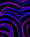 Radical Electric Blue Pink Swirls Rug