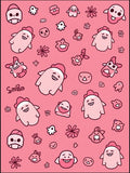 Whimsical Pink Critter And Skull Medley Rug