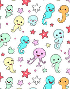 Cute Ocean Friends Starfish Collection Rug