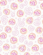 Pink Cream Swirl Abstract Organic Rug