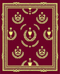Regal Crimson Laurel Crest Rug