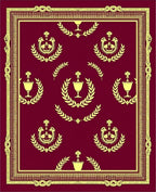 Regal Crimson Laurel Crest Rug