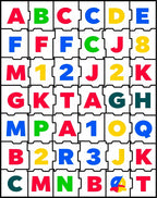 Colorful Alphabet Jigsaw Puzzle Rug