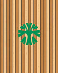 Green Tree On Wood Plank Background Rug