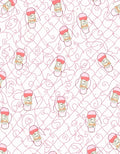 Pink Doodle Face Swirls Rug