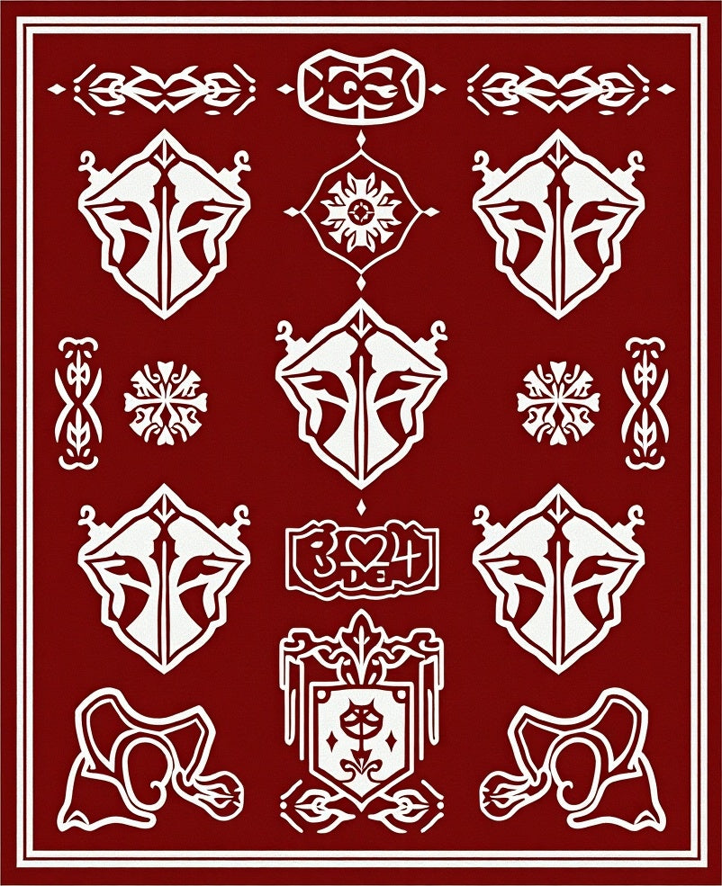 Regal Crimson Emblem Collection Rug