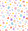 Alphabetical Starburst Rainbow Letters Rug