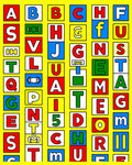 Primary Colors Alphabet Blocks Rug