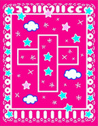 Pink Sky Star Cloud Compositon Rug