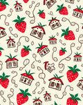 Whimsical Strawberry Homes Vine Motif Rug