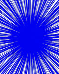 Electric Blue Burst Stripes Rug