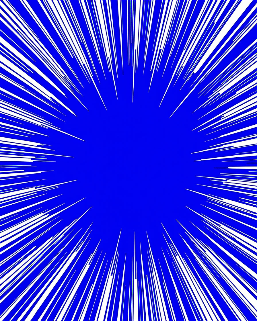 Electric Blue Burst Stripes Rug