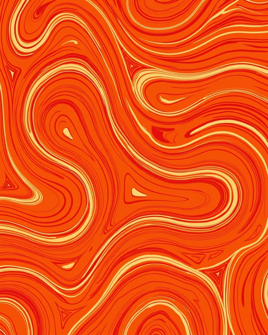 Crimson Marbled Flowing Swirl Rug
