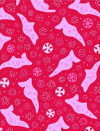 Whimsical Pink Blobs Floral Scatter Rug
