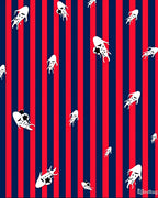 Bold Crimson and Navy Stripe Spirit Rug