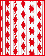 Bold Red Diamond Stripe Rug