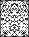 Art Deco Interlocking Diamond Lattice Rug