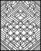 Art Deco Interlocking Diamond Lattice Rug
