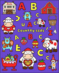Country Animals Alphabet Fun Rug