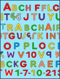 Alphabet Background Rainbow Letters Rug