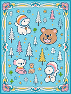 Whimsical Cute Animal Forest Woodland Rug