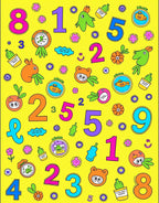 Vibrant Cartoon Numbers Friendly Creatures Rug