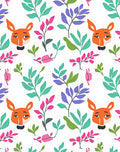 Whimsical Fox Foliage Garden Rug