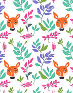 Whimsical Fox Foliage Garden Rug