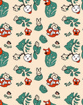 Whimsical Orange Green Animal Foliage Rug